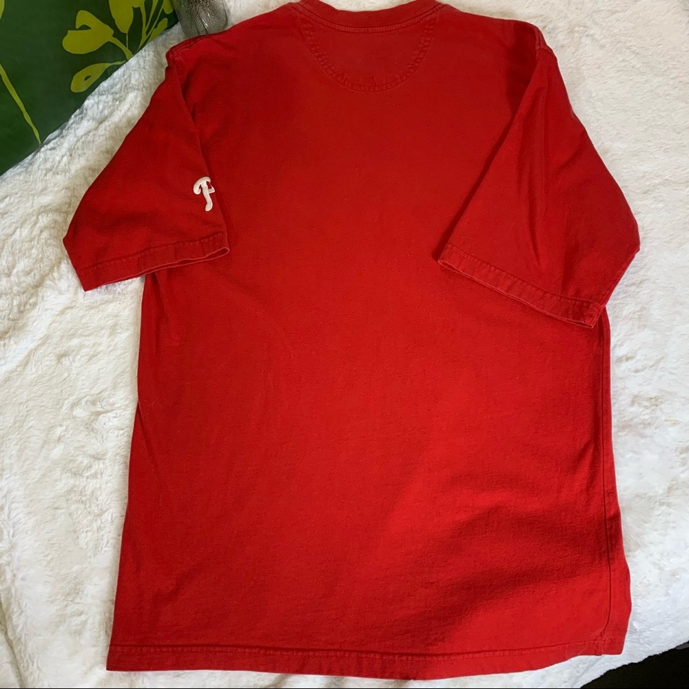 Philadelphia Phillies Men’s Logo MLB National League Shirt Red Sz L - Picture 2 of 6